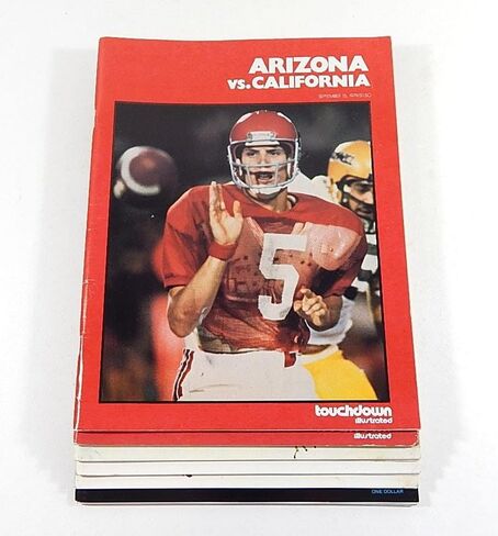 Lot of (6) Different 1977 to 1979 Arizona College Football Programs - NFL Programs in Saudi Arabia