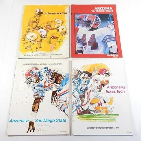 Lot of (6) Different 1977 to 1979 Arizona College Football Programs - NFL Programs in Saudi Arabia