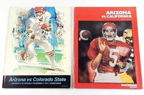 Lot of (6) Different 1977 to 1979 Arizona College Football Programs - NFL Programs in Saudi Arabia
