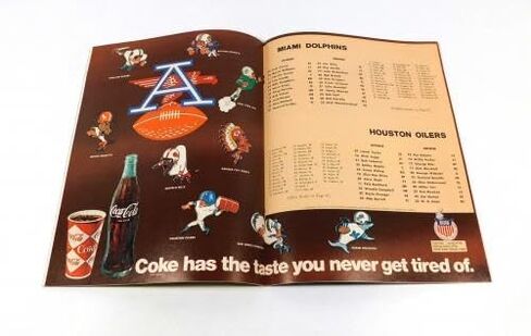 1967 Houston Oilers at Miami Dolphins AFL Football Program 12-23-67 - NFL Programs in Saudi Arabia