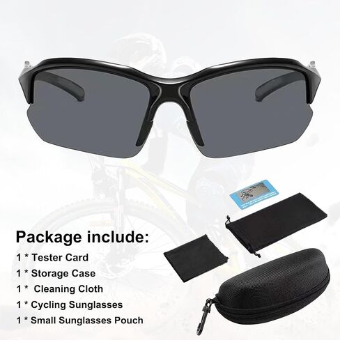 Polarized Cycling Sunglasses for Men & Women - UV400 Protection, Lightweight Non-Slip Sports Glasses for Running, Hiking, Riding Accessories in Saudi Arabia