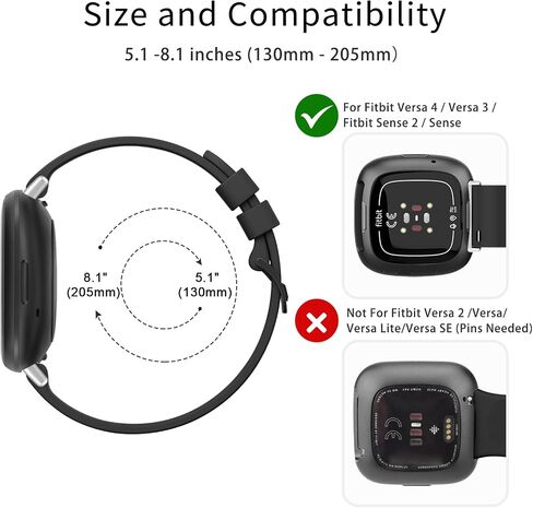 3 عبوات من الأربطة الرياضية من السيليكون الناعم لـ Fitbit Versa 4/Versa 3/Sense 2/Sense، أشرطة بديلة للرجال والنساء in Saudi Arabia