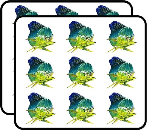 Mahi Mahi Dolphin Fish Vinyl Stickers 2" Each 18 Pack Stickers Durable and Waterproof for Laptops, Cars, Phones in Saudi Arabia