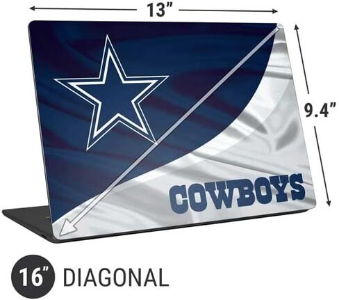Skinit Laptop Decal Skin Compatible with Universal Laptop 16in (13 x 9.4in) - Officially Licensed NFL Dallas Cowboys Design in Saudi Arabia