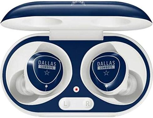 Skinit Decal Audio Skin Compatible with Samsung Galaxy Buds+ - Officially Licensed NFL Dallas Cowboys Blue Performance Series Design in Saudi Arabia