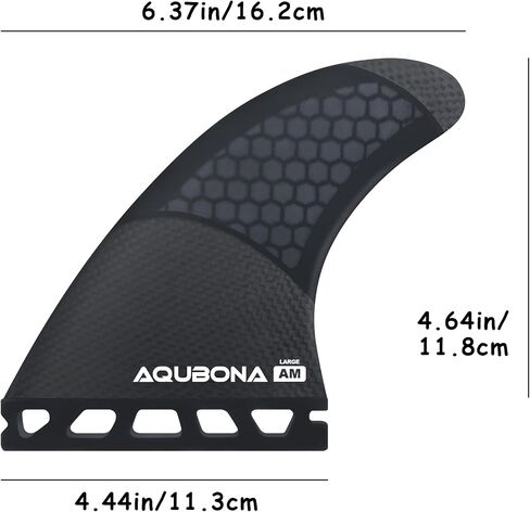 AQUBONA Single Dual Tab G3/G5/G6/G7 Half Carbon+Honeycomb Surfboard fin Tri Fin Thruster Set Surfboard fins (Fu, G3(S)) in Saudi Arabia