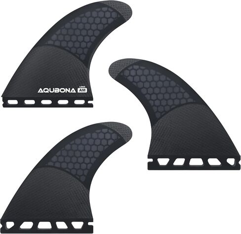 AQUBONA Single Dual Tab G3/G5/G6/G7 Half Carbon+Honeycomb Surfboard fin Tri Fin Thruster Set Surfboard fins (Fu, G3(S)) in Saudi Arabia