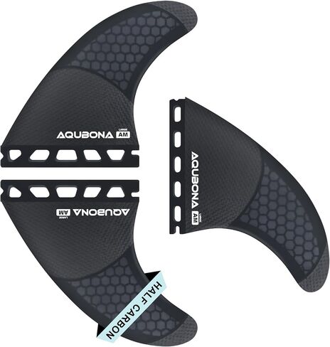 AQUBONA Single Dual Tab G3/G5/G6/G7 Half Carbon+Honeycomb Surfboard fin Tri Fin Thruster Set Surfboard fins (Fu, G3(S)) in Saudi Arabia