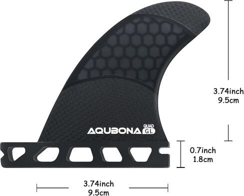AQUBONA Single Dual Tab G3/G5/G6/G7 Half Carbon+Honeycomb Surfboard fin Tri Fin Thruster Set Surfboard fins (Fu, G3(S)) in Saudi Arabia