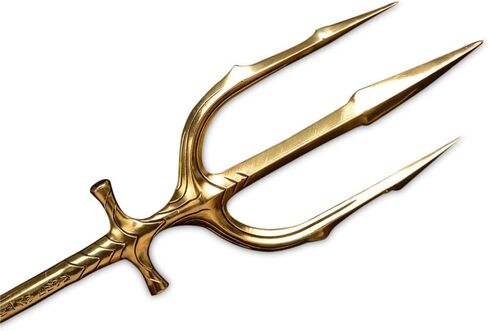 Sword Valley Sea King Poseidon Trident - ترايدنت مزخرف بأحرف رونية منقوشة - فولاذ مقاوم للصدأ، طول 180 سم/70.87 بوصة (تفاصيل مشكلة يدويًا، دعامة تنكرية، إصدار جامعي) in Kuwait