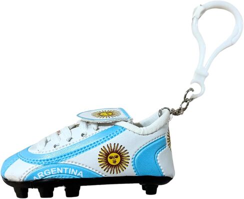 Argentina Soccer Cleat Keychain, Mini Football Boot Design, 3.5 Inch, Blue and White in Saudi Arabia