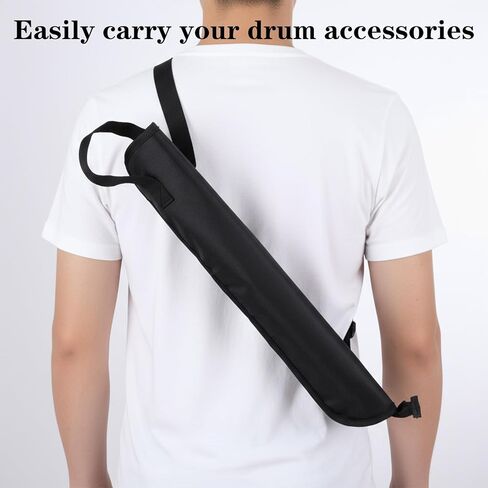 Drum Stick Bag Holder Hanging Drumstick Bag With Crossbody Shoulder Strap Drum Sticks Bags Container Up To 4 Pairs Drumstick Storage for Percussion Rock Band Jazz Acoustic Drummer Practice Students in Saudi Arabia