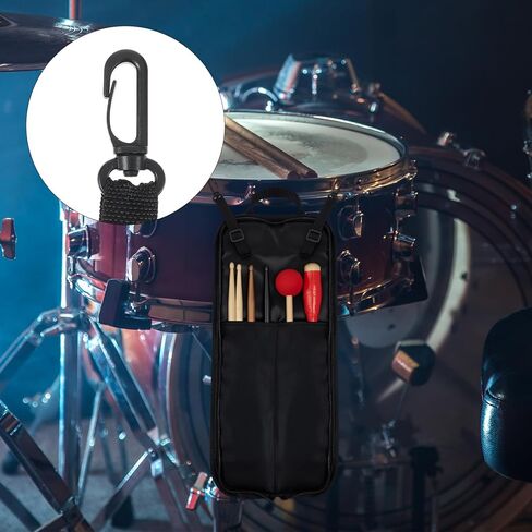 Drum Stick Bag Holder Hanging Drumstick Bag With Crossbody Shoulder Strap Drum Sticks Bags Container Up To 4 Pairs Drumstick Storage for Percussion Rock Band Jazz Acoustic Drummer Practice Students in Saudi Arabia
