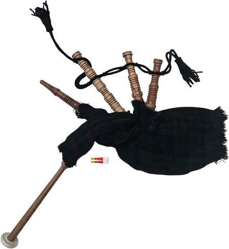 Mini Bagpipe for Kids – Sheesham Wood with Two Free Reeds – Perfect for Beginners, Traditional Scottish Musical Instrument (Irish - White Cord) in Saudi Arabia