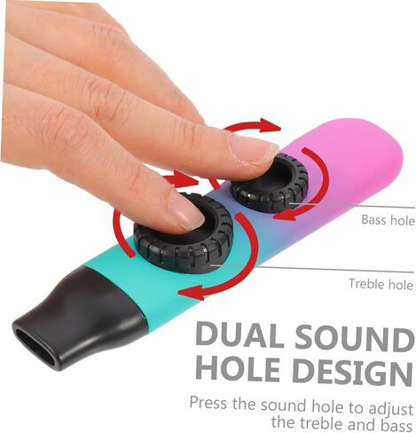 BESPORTBLE Adjustable Tone Kazoo Instrument Dual Hole Gradient Color Kazoo for Adults and Boys and Girls Portable Musical Instrument for Beginners Easy to Play Performance in Saudi Arabia