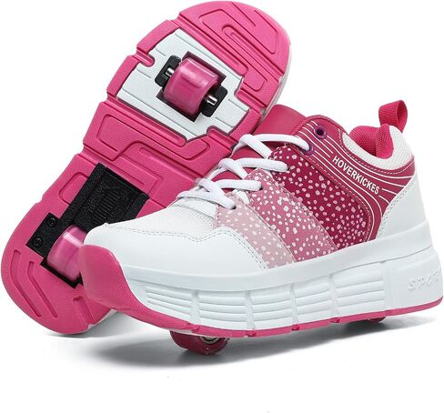 Kids Roller Skate Shoes with Wheels Roller Sneakers for Boys Girls Kids Deformation Wheeled Shoes ﻿ in Saudi Arabia