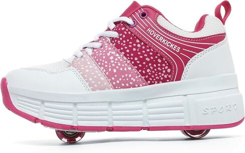 Kids Roller Skate Shoes with Wheels Roller Sneakers for Boys Girls Kids Deformation Wheeled Shoes ﻿ in Saudi Arabia