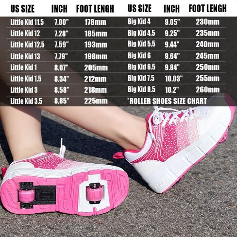 Kids Roller Skate Shoes with Wheels Roller Sneakers for Boys Girls Kids Deformation Wheeled Shoes ﻿ in Saudi Arabia