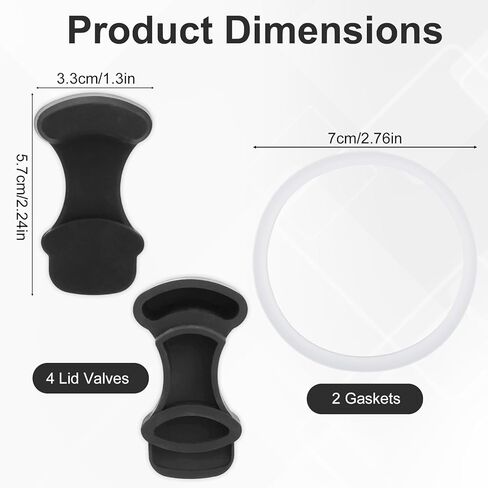 قطعتان من حشوات السيليكون و4 قطع من صمامات الأغطية، وأختام حلقات دائرية مانعة للتسرب متوافقة مع ملحقات استبدال زجاجات المياه الخالية من مادة BPA بوزن 24 أونصة و30 أونصة in Kuwait