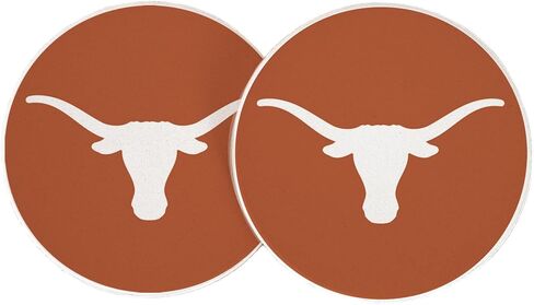 مجموعة منتجات مرخصة من ديزرت كاكتوس لجامعة تكساس لإكسسوارات السيارات UT Longhorns ماصة من الحجر الرملي، مكونة من قطعتين (التصميم أ) in Saudi Arabia
