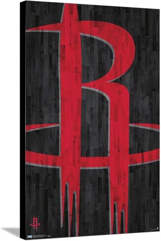 Trends International NBA Houston Rockets - ملصق حائط بشعار 19، 22.37 بوصة × 34.00 بوصة، قماش مشدود in Saudi Arabia