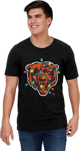 FOCO Men's NFL Team Primary Logo Holiday Lights T-Shirt in Saudi Arabia