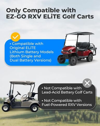 KEMIMOTO Upgraded Golf Cart Under Seat Storage Tray Compatible with EZ-GO RXV Elite Golf Carts, Durable ABS Underseat Organizer, 110 Lbs Capacity, Black in Saudi Arabia
