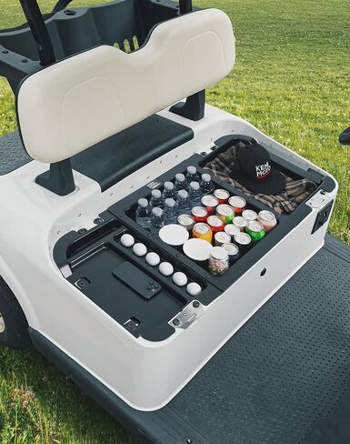 KEMIMOTO Upgraded Golf Cart Under Seat Storage Tray Compatible with EZ-GO RXV Elite Golf Carts, Durable ABS Underseat Organizer, 110 Lbs Capacity, Black in Saudi Arabia