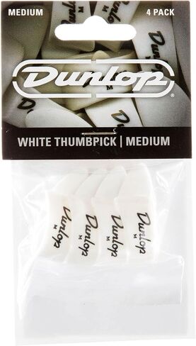 JIM DUNLOP 9002P White Plastic Thumbpicks, Medium, 4/Player's Pack in Saudi Arabia