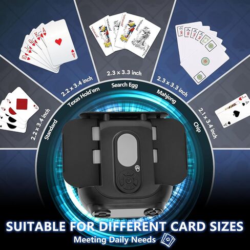 2025 New Smart 2-in-1 Automatic Card Shuffler and Dealer for 1-2 Decks, 180°/360° Rotating Dealing Machine for 1-8 Players, 4 Remotes, Ultra Quiet, Rechargeable, for Poker, UNO, Blackjack in Saudi Arabia