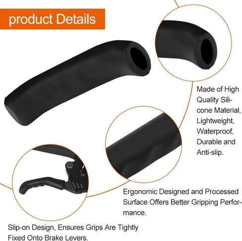 5 Color Silicone Mountain/Road Handle Protector Brake Lever Cover Cycling Accessory (Black) in Saudi Arabia
