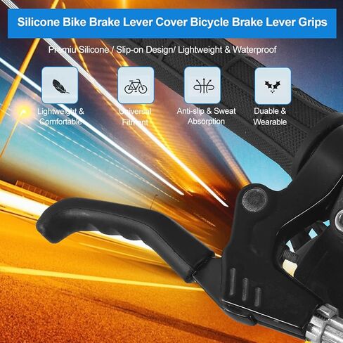 5 Color Silicone Mountain/Road Handle Protector Brake Lever Cover Cycling Accessory (Black) in Saudi Arabia