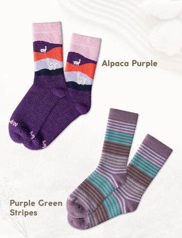 Alpaca Wool Socks for Women Winter Heavyweight Crew Hiking Boot Thermal Warm Thick Cold Weather Fleece Breathable in Kuwait