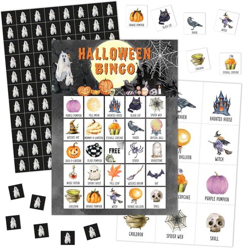 Hello Fall Bingo Games for Adults, Fall Harvest Bingo Cards for Autumn Party, Thanksgiving Party Decor Favors Supplies, Autumn Activities Games for Family Friends, Holiday Game for 24 Players -13 in Saudi Arabia