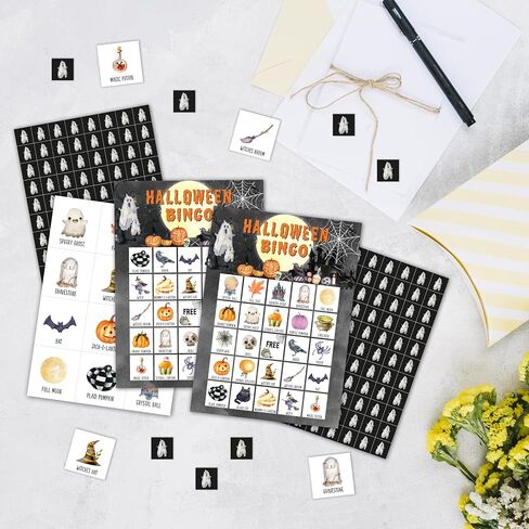 Hello Fall Bingo Games for Adults, Fall Harvest Bingo Cards for Autumn Party, Thanksgiving Party Decor Favors Supplies, Autumn Activities Games for Family Friends, Holiday Game for 24 Players -13 in Saudi Arabia