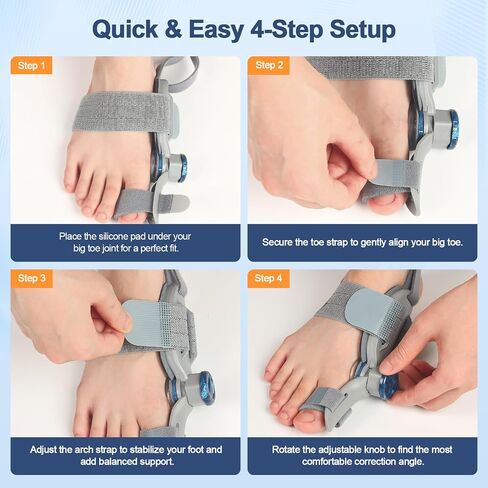 Bunion Corrector for Women Men Big Toe,Adjustable Knob Bunion Corrector for Bunion Relief,Bunion Fix with Bunion Silicone Pad,Suitable for Left and Right Feet(1PCS) in Saudi Arabia