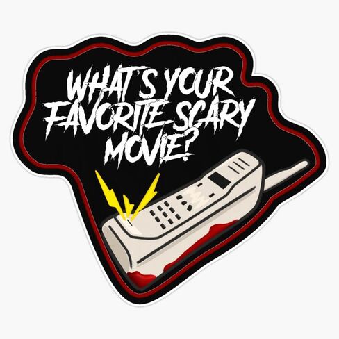 Scream Quote "What'S Your Favorite Scary Movie?" Bumper Sticker Vinyl Decal 5" in Saudi Arabia