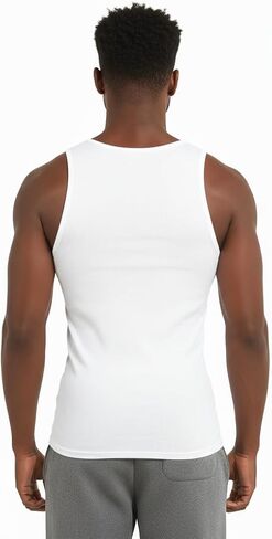 Men's Cotton Undershirts Sleeveless S-3XL Mens A-Shirts Classic Fit Layering Tops Tank Tops Regular Big & Tall in Kuwait
