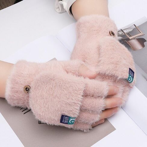 Women's Comfort Fingerless Gloves - Winter Warmth, Thickened Fingerless Design, Outdoor Sports Gloves in Saudi Arabia