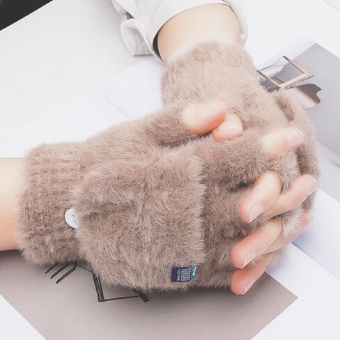 Women's Comfort Fingerless Gloves - Winter Warmth, Thickened Fingerless Design, Outdoor Sports Gloves in Saudi Arabia
