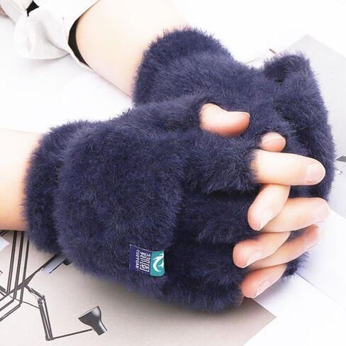 Women's Comfort Fingerless Gloves - Winter Warmth, Thickened Fingerless Design, Outdoor Sports Gloves in Saudi Arabia