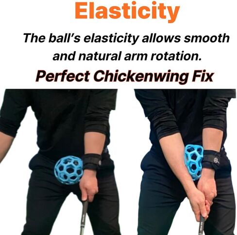 ElbowFix Golf Swing Trainer – Fix Chicken Wing & Flying Elbow | Improve Arm Rotation & Follow-Through | Wrist & Arm Connection Golf Training Aid in Kuwait