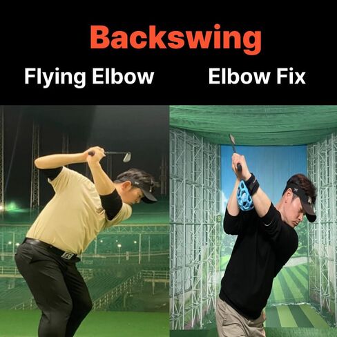 ElbowFix Golf Swing Trainer – Fix Chicken Wing & Flying Elbow | Improve Arm Rotation & Follow-Through | Wrist & Arm Connection Golf Training Aid in Kuwait