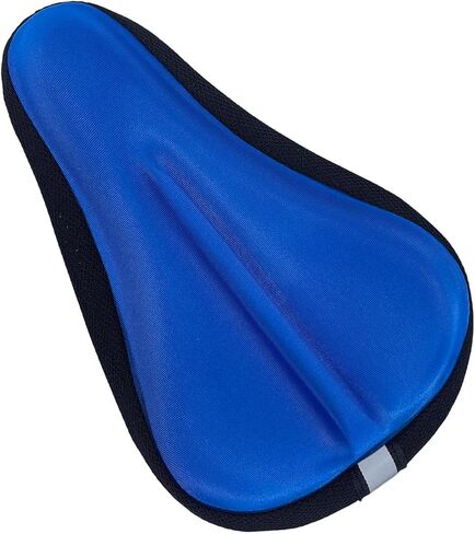 غطاء مقعد دراجة للأطفال من جل مقاس 9 × 6 بوصة غطاء وسادة مريح لمقعد الدراجة مضاد للانزلاق وقابل للتعديل غطاء مقعد دراجة للأولاد والبنات شريط عاكس قابل للتنفس in Kuwait