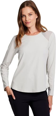 RBX Active Women's Long Sleeve Ventilated Mesh Lightweight Running Workout Crewneck T-Shirt in Kuwait