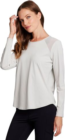 RBX Active Women's Long Sleeve Ventilated Mesh Lightweight Running Workout Crewneck T-Shirt in Kuwait