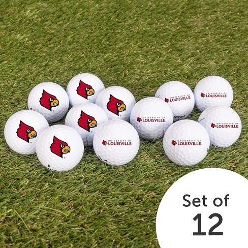 كرات جولف دزينة من جامعة ديزيرت كاكتوس - عبوة من 12 لون كامل، معدات مرخصة رسميًا من UofL Cardinals in Saudi Arabia