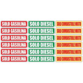 Solo Gasolina Solo Diesel Solo Combustible Mixto Diesel Gasoline Mixed Fuel Only Spanish Warning Calcomanías de Combustible | Pegatinas | Etiquetas para camiones | Marcadores de vinilo Verdes in Saudi Arabia