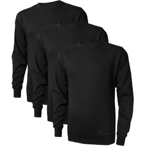 Little Beauty 3 Pack Crewneck Sweatshirts Long Sleeve Pullover Sweatshirts for Men Lightweight Casual Top S-3XL in Kuwait