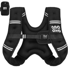 Weighted Vest for Women and Men, 8lb/12lb/16lb/20lb Adjustable Weight Vest with Reflective Stripe for Running, Cycling, Training Workout, Jogging, Walking, Fitness in Saudi Arabia